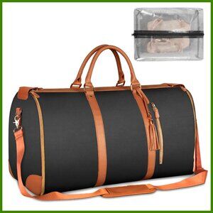Water Resistant Polyester Convertible Garment Duffle Bag with Shoe Pouch